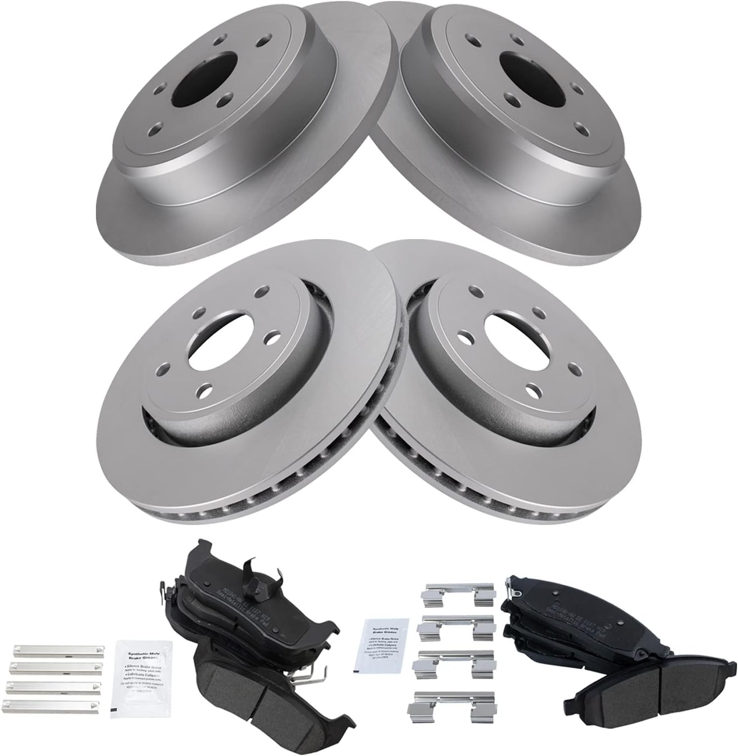 TRQ Brake Pad & Rotor Kit for 2006-2010 Jeep Commander