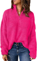 Dokotoo Womens 1/4 Zip V Neck Pullover Sweater - Soft, Warm Layer