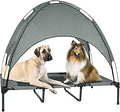 Elevated Outdoor Dog Bed with Removable Canopy - Cool Shade for Large