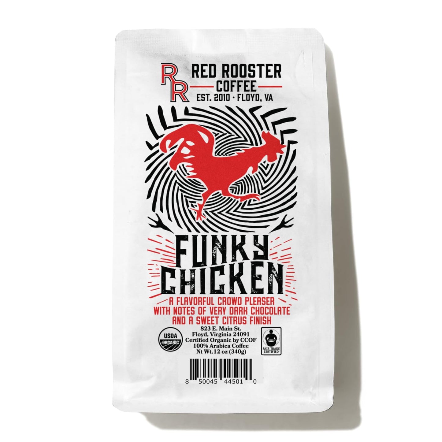 Organic Funky Chicken Coffee - Medium-Dark Roast Whole Bean