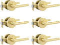 goldenwarm Gold Door Handles Interior Privacy Levers - Brushed Gold
