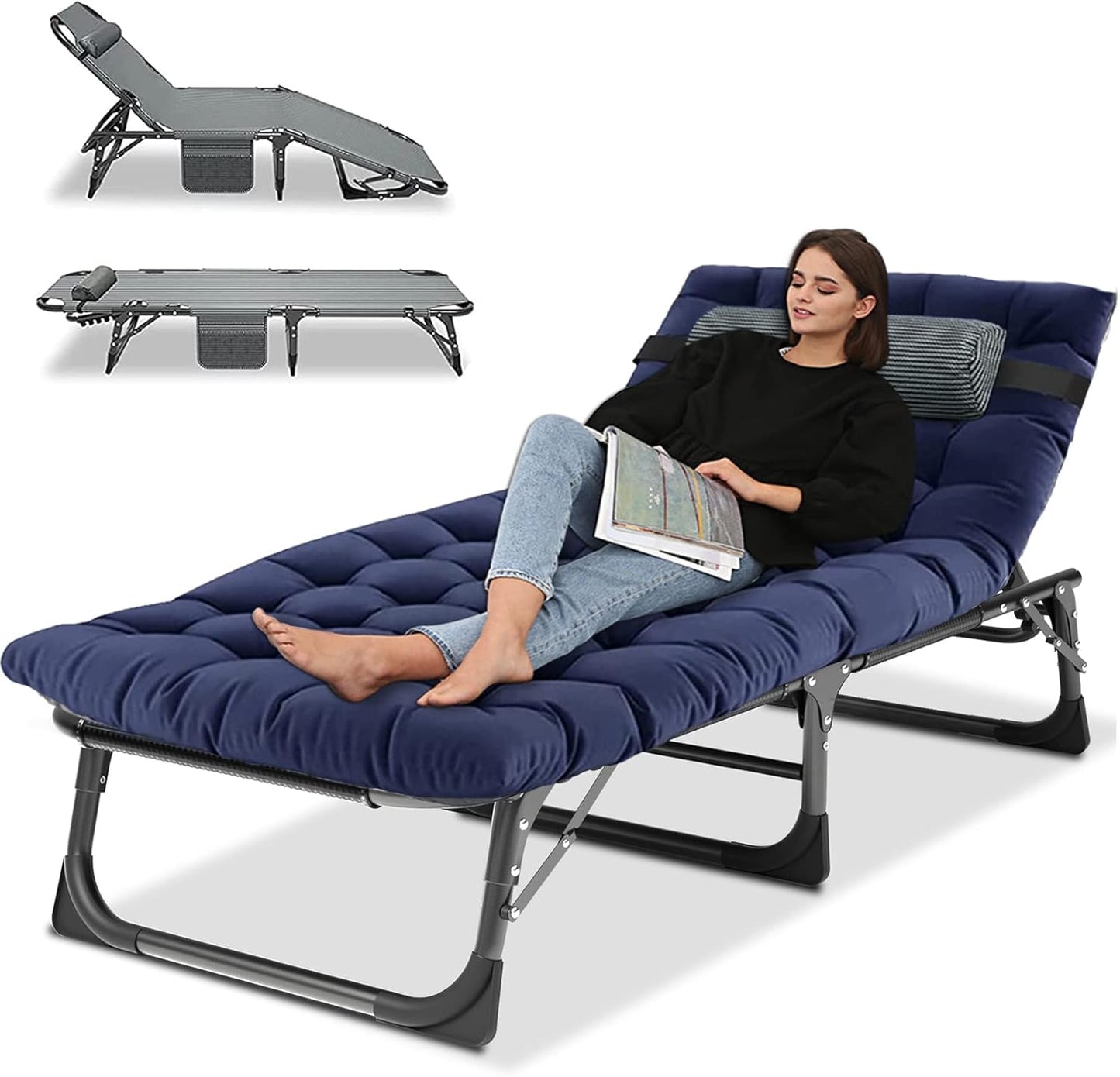 LILYPELLE Portable Folding Camping Cot for Outdoor Relaxation