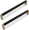 Matte Black and Champagne Bronze Cabinet Pulls 7-1/2 in Hole Centers