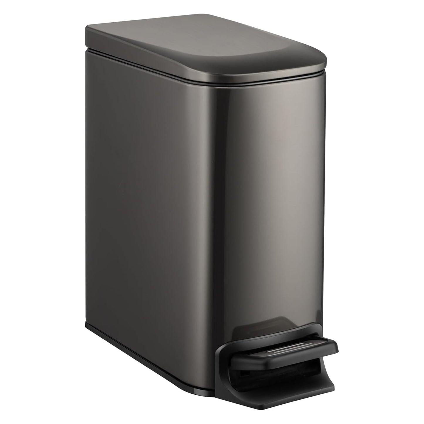 TIPGO Slim Bathroom Trash Can with Lid Soft Close for Small Spaces