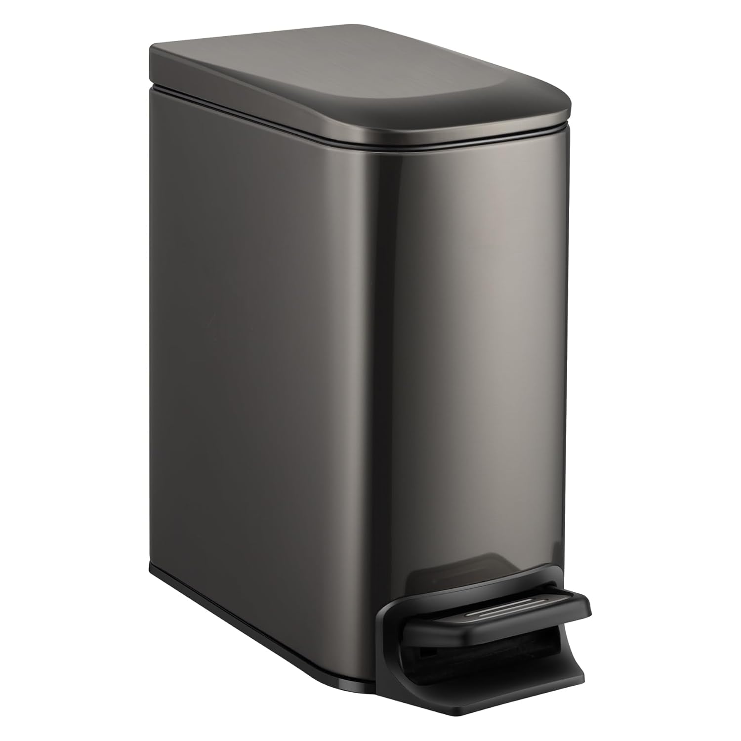 TIPGO Slim Bathroom Trash Can with Lid Soft Close for Small Spaces