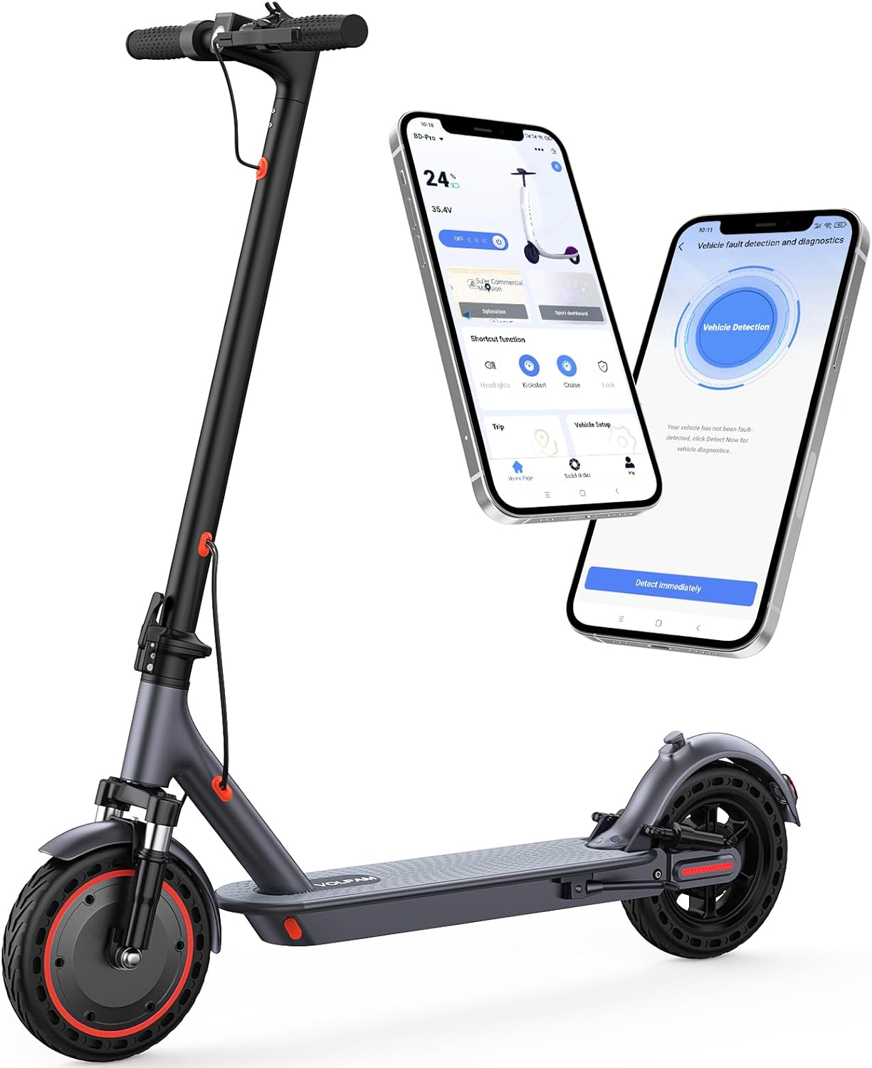 VOLPAM Electric Scooter with Powerful Motor and Solid Tires