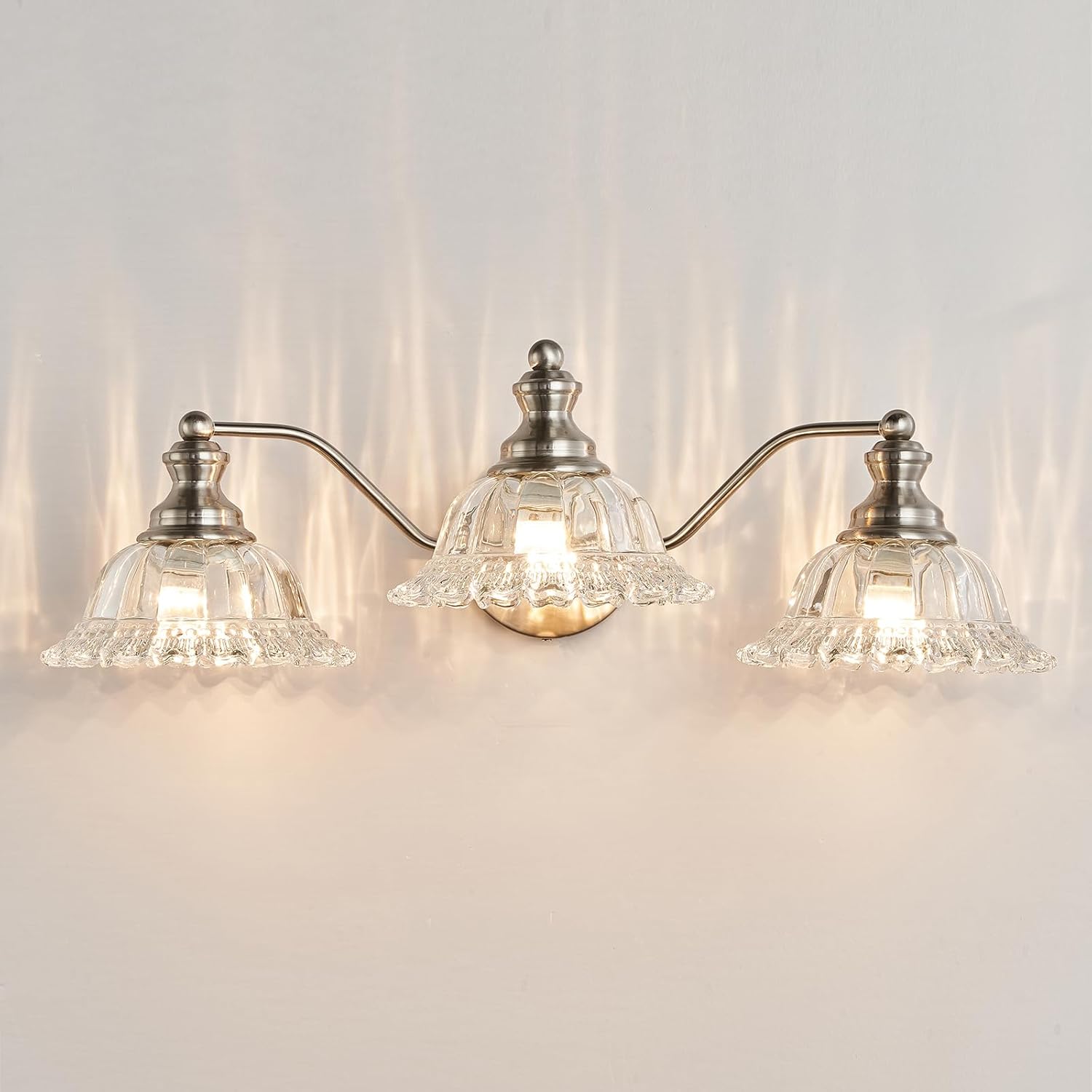 Brushed Nickel Bathroom Vanity Light Fixture for Modern Spaces