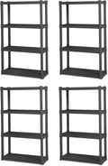 Sterilite 4-Pack 4 Shelf Unit Heavy-Duty Shelving - Quick Assemble