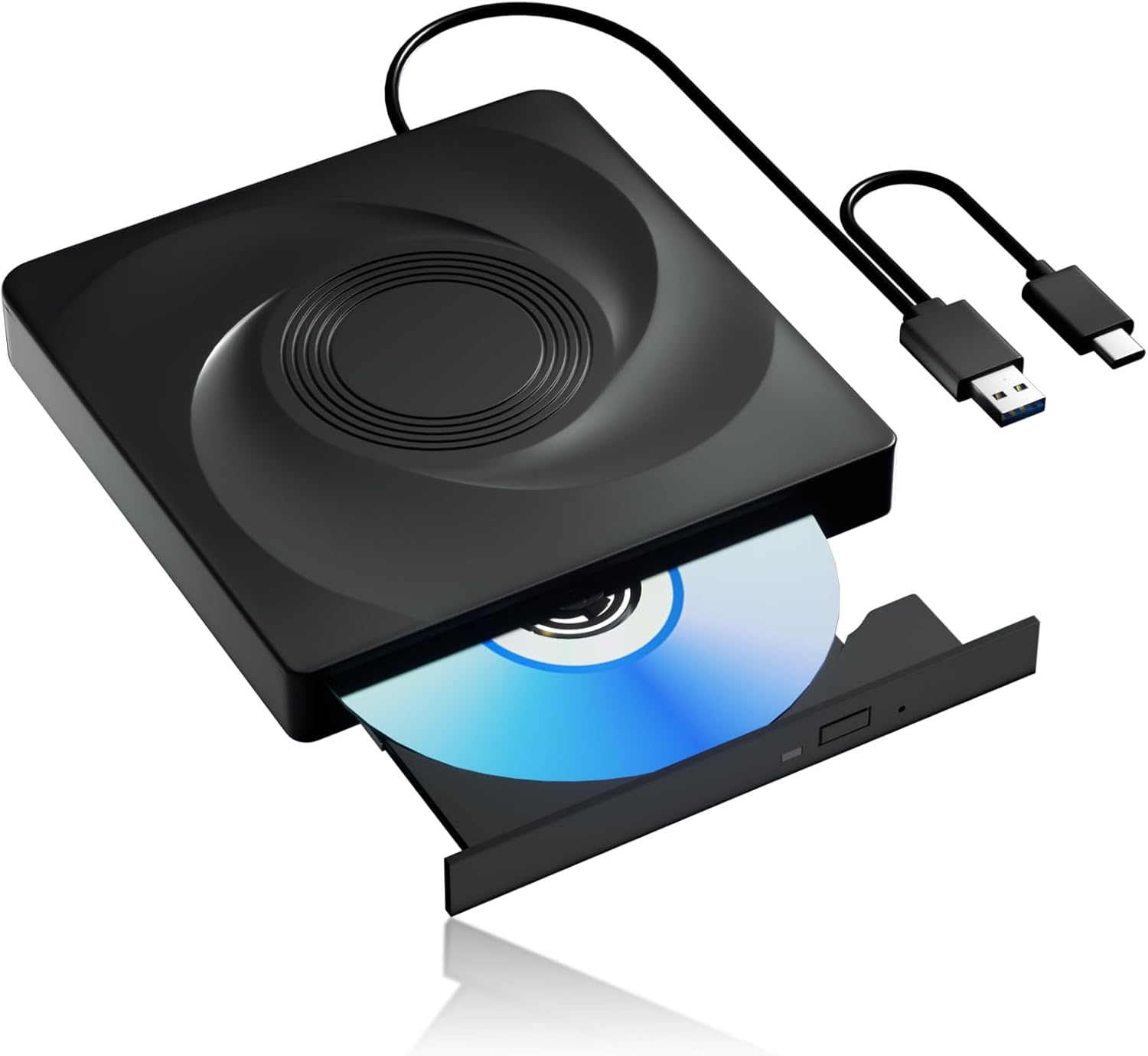 Portable External CD/DVD Drive for Laptop - PC/Mac Compatible
