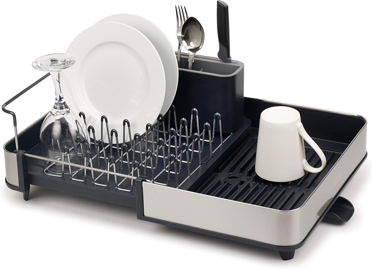 Joseph Joseph Extendable Dish Drying Rack Gray 25in