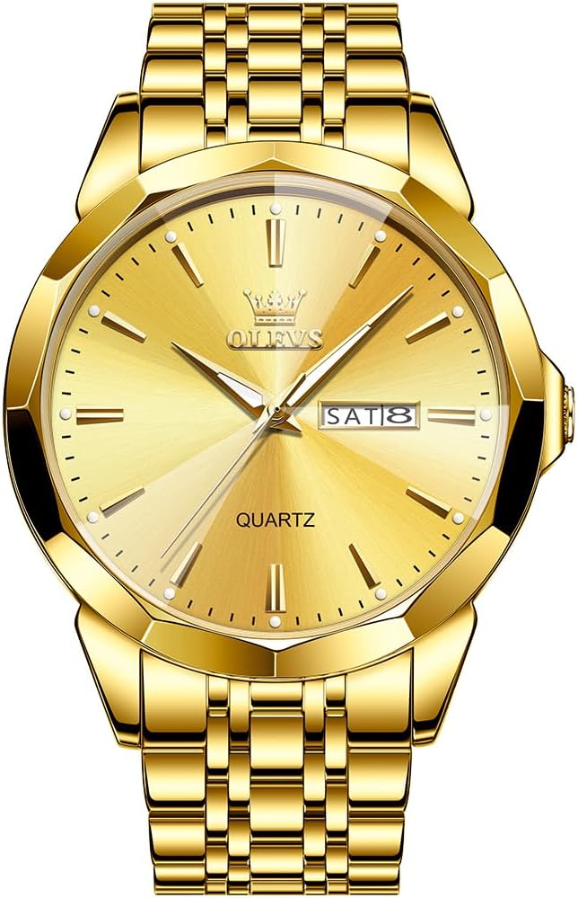 OLEVS Watch for Men: Diamond Business Dress Analog Quartz