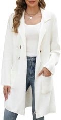 Women Fall Long Cardigan Sweater - Trendy Open Front Coatigan