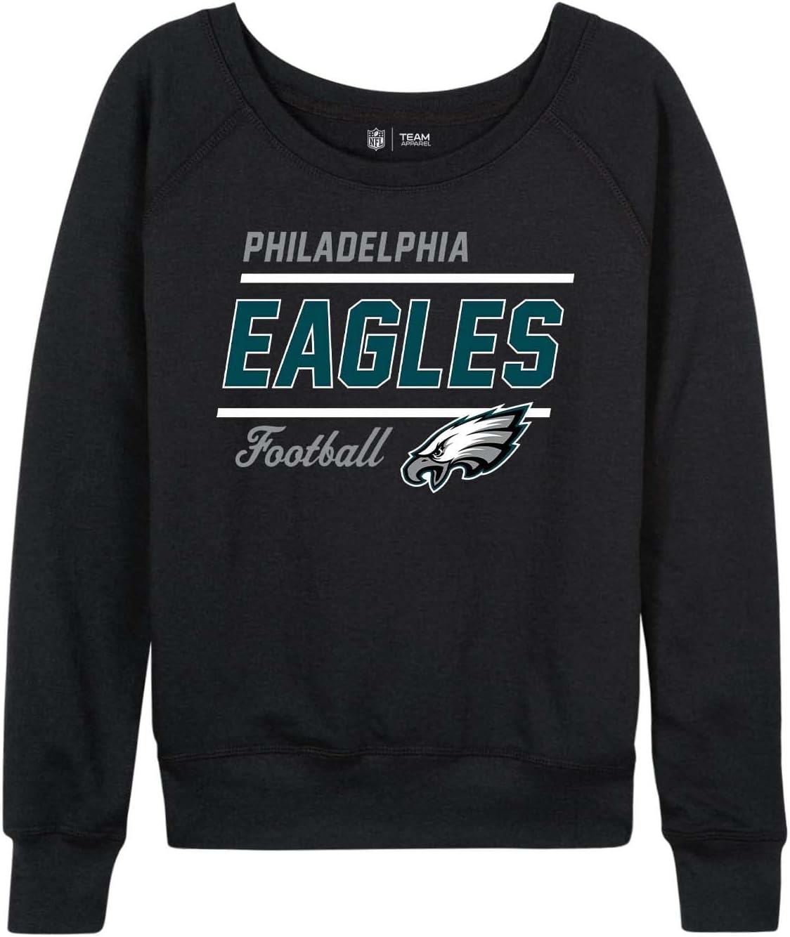 Philadelphia Eagles Womens Slouchy Crew Neck Pullover Apparel