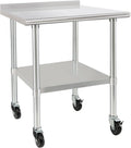 HARDURA Stainless Steel Table with Wheels for Commercial Use