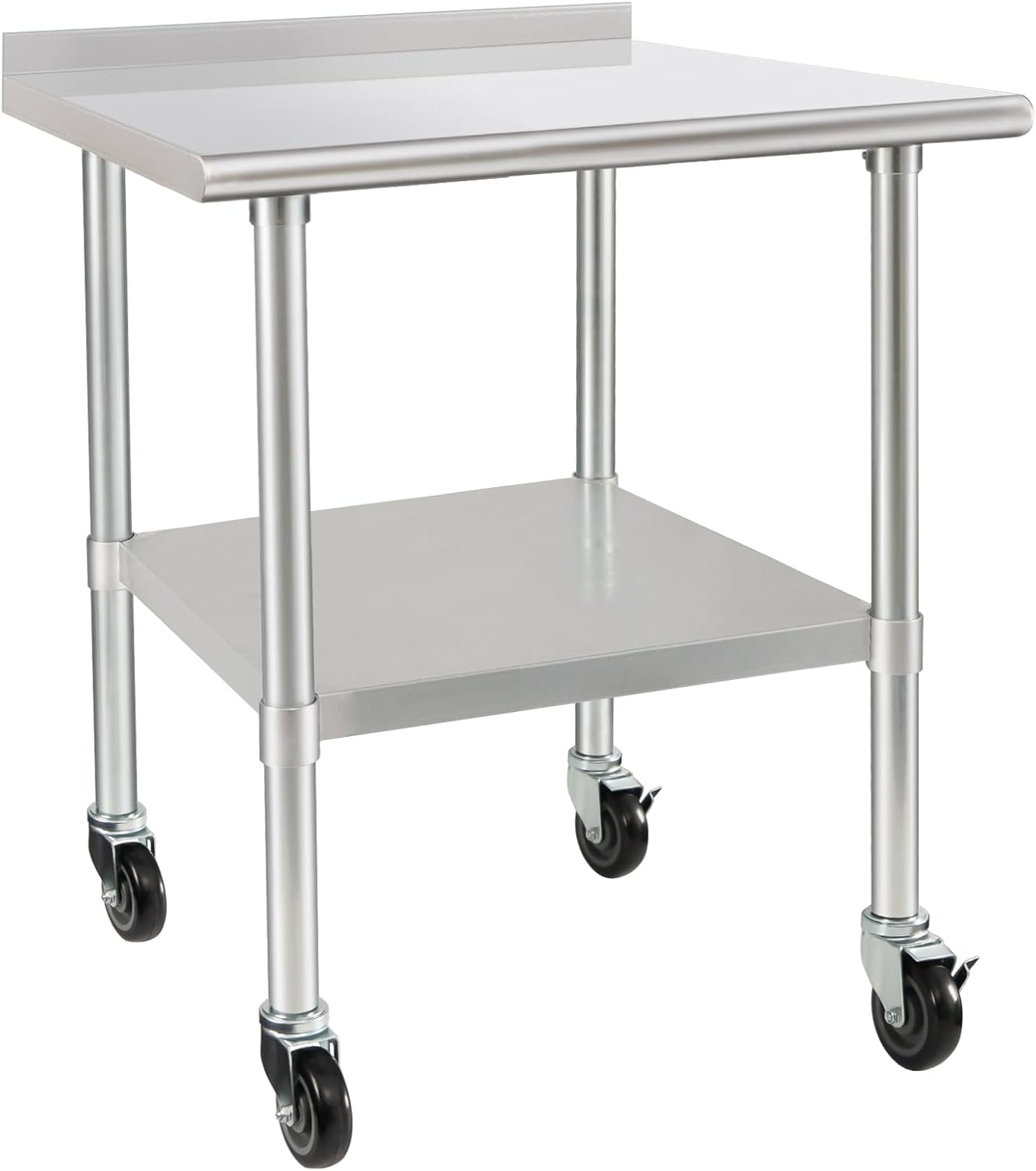 HARDURA Stainless Steel Table with Wheels for Commercial Use
