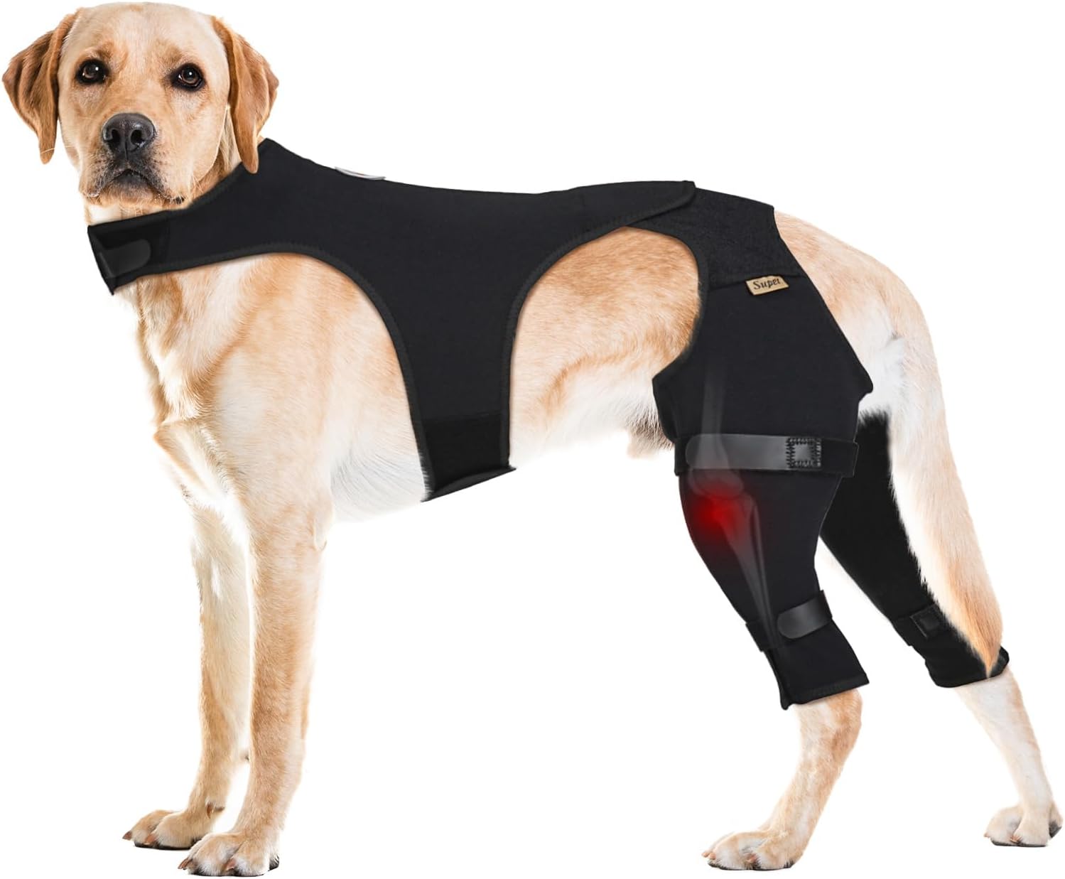 Supet Dog Recovery Sleeve for Rear Legs - Stop Licking Now