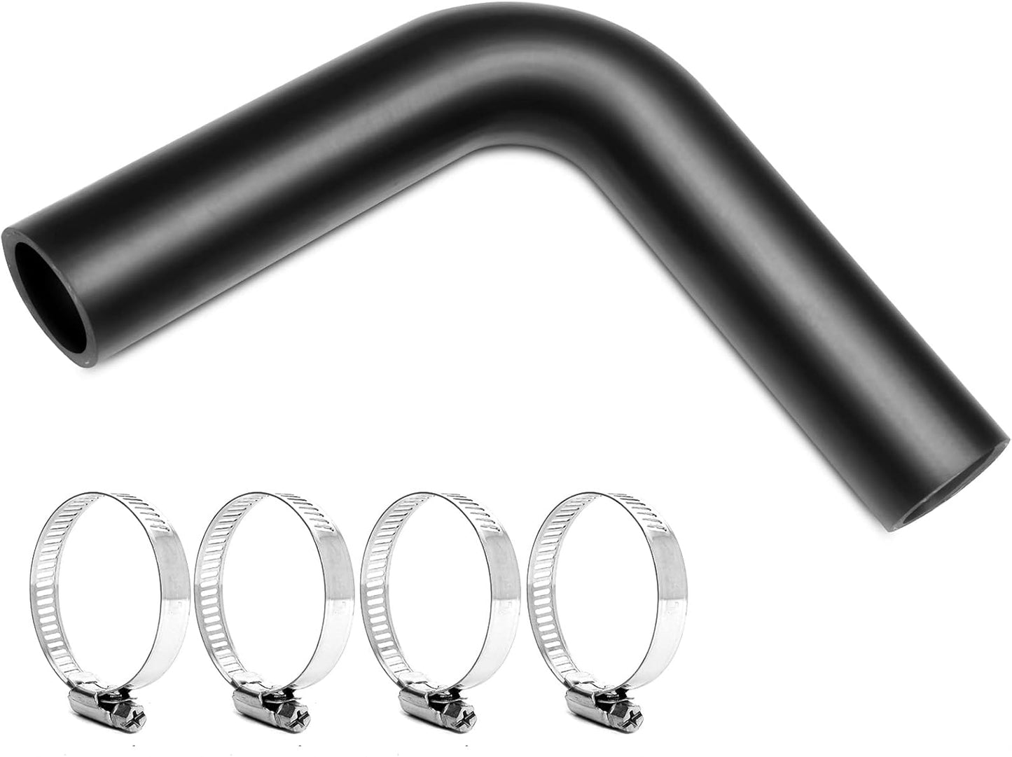 Gasoline Fuel Filler Neck Hose with 4 Clamps for Easy Install
