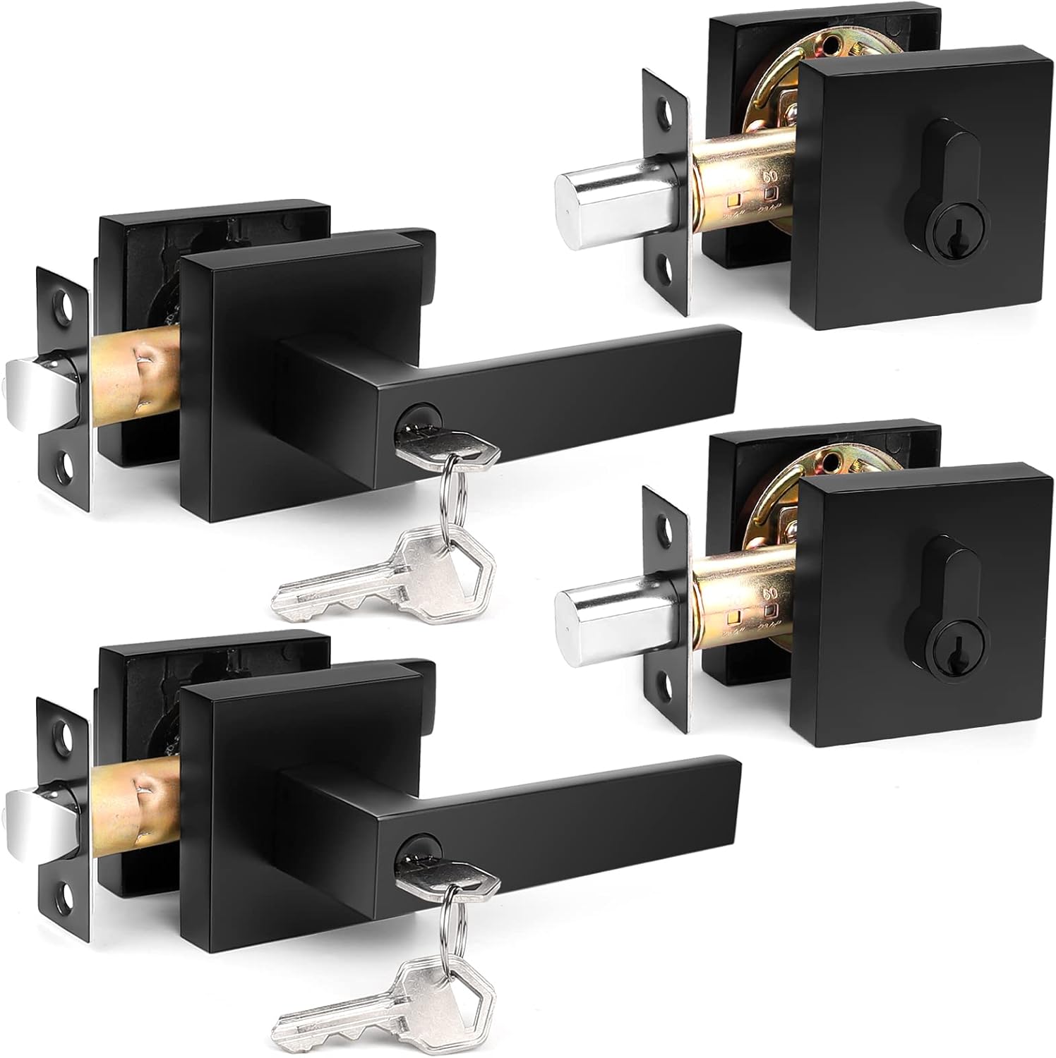 Probrico Square Entry Levers and Deadbolts Combo Pack Review