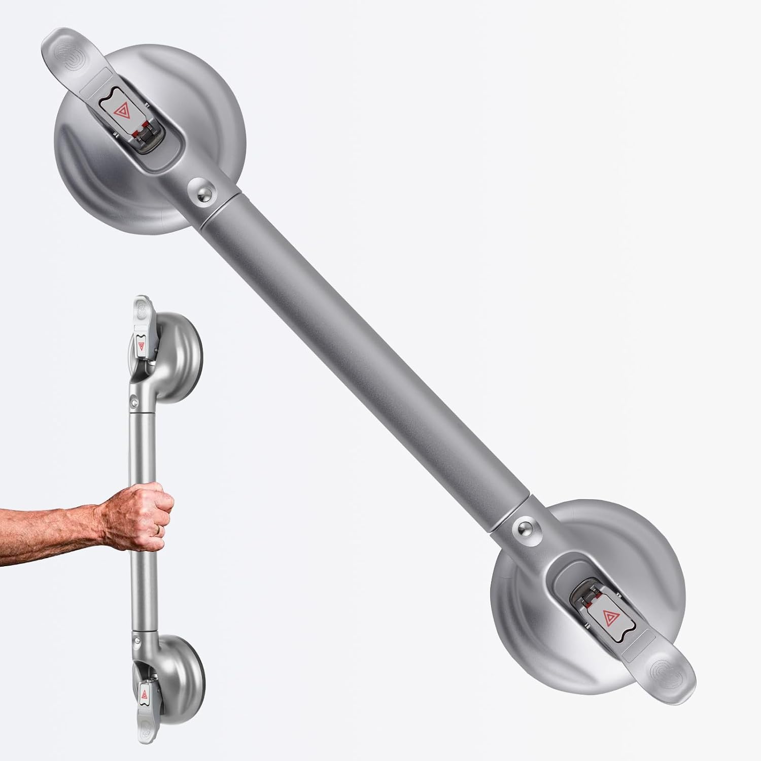 Heavy Duty Suction Shower Grab Bar for Bathroom Safety Needs