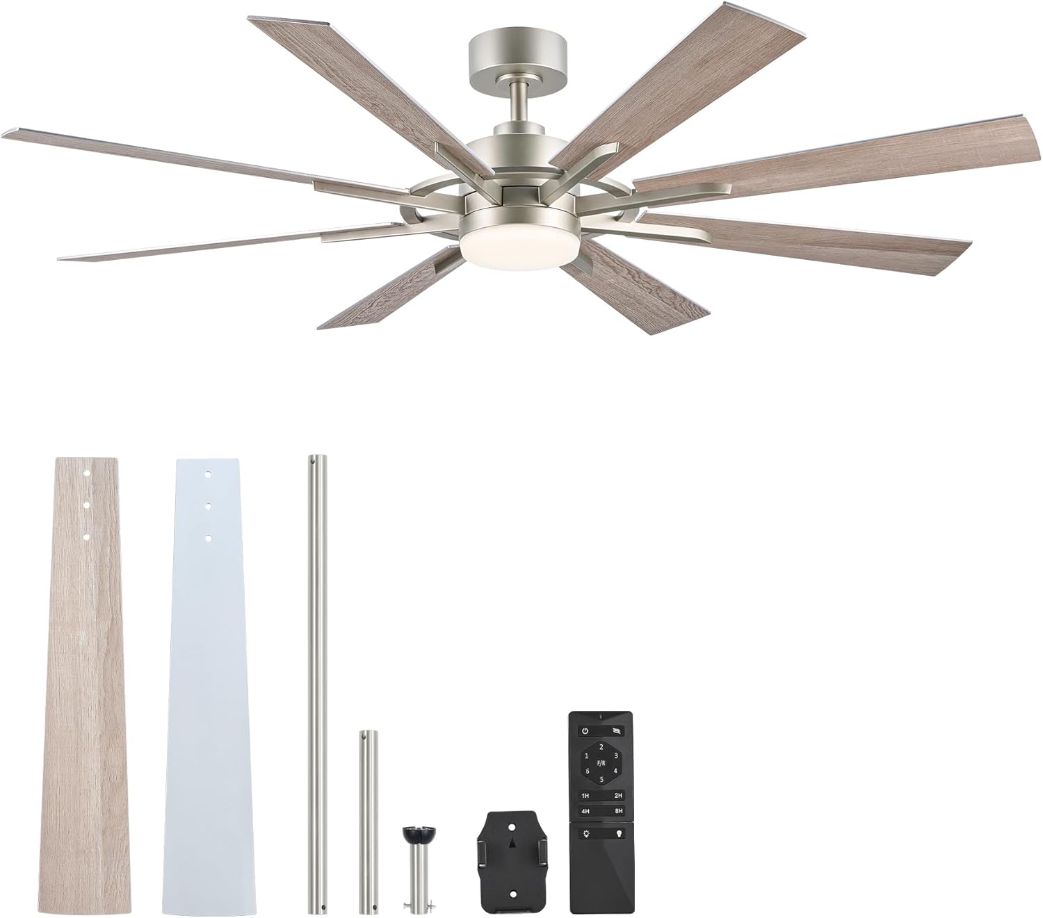 VONLUCE 60 Inch Ceiling Fan with Lights and Remote Control