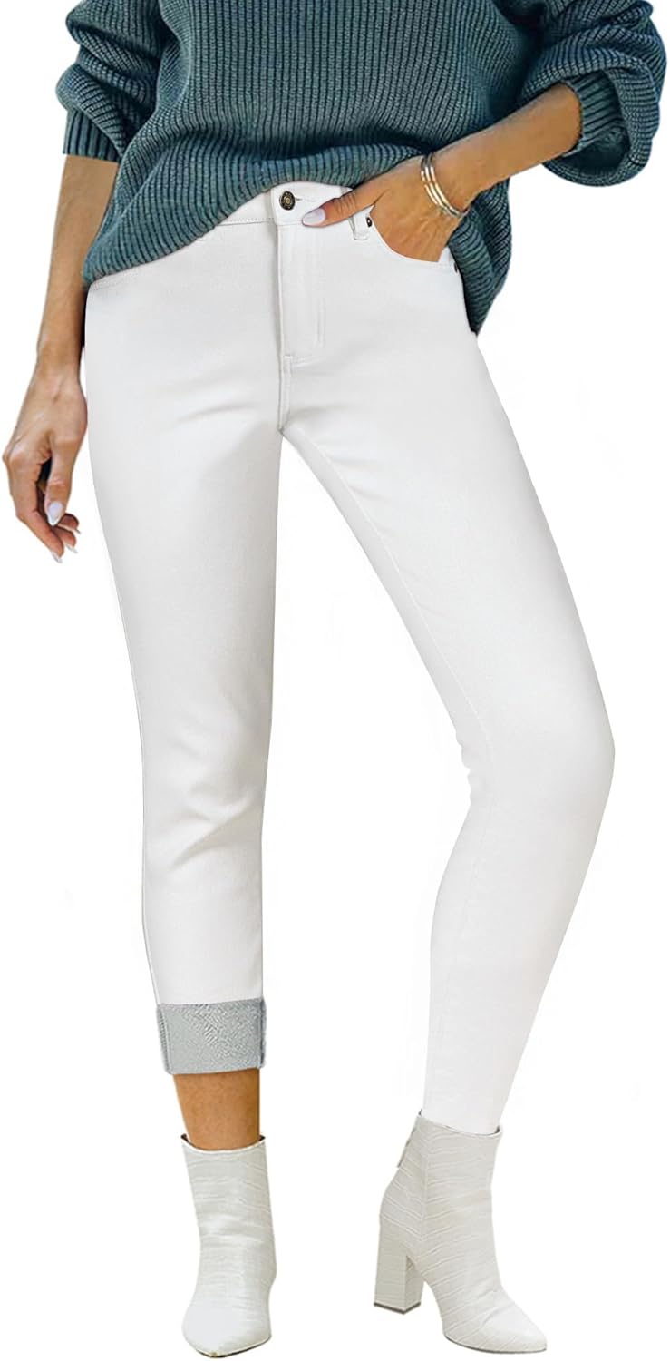 Luvamia Women's Fleece Lined Jeans for Ultimate Winter Comfort