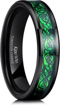 Dragon Celtic Tungsten Ring - Durable Comfort Fit Band