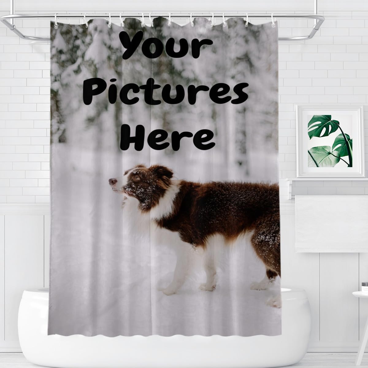 Personalized Waterproof Shower Curtain - Custom Image - 72x78 Inch