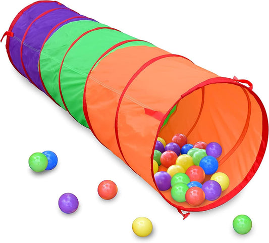 Colorful 6ft Kids Play Tunnel - Indoor & Outdoor Fun!
