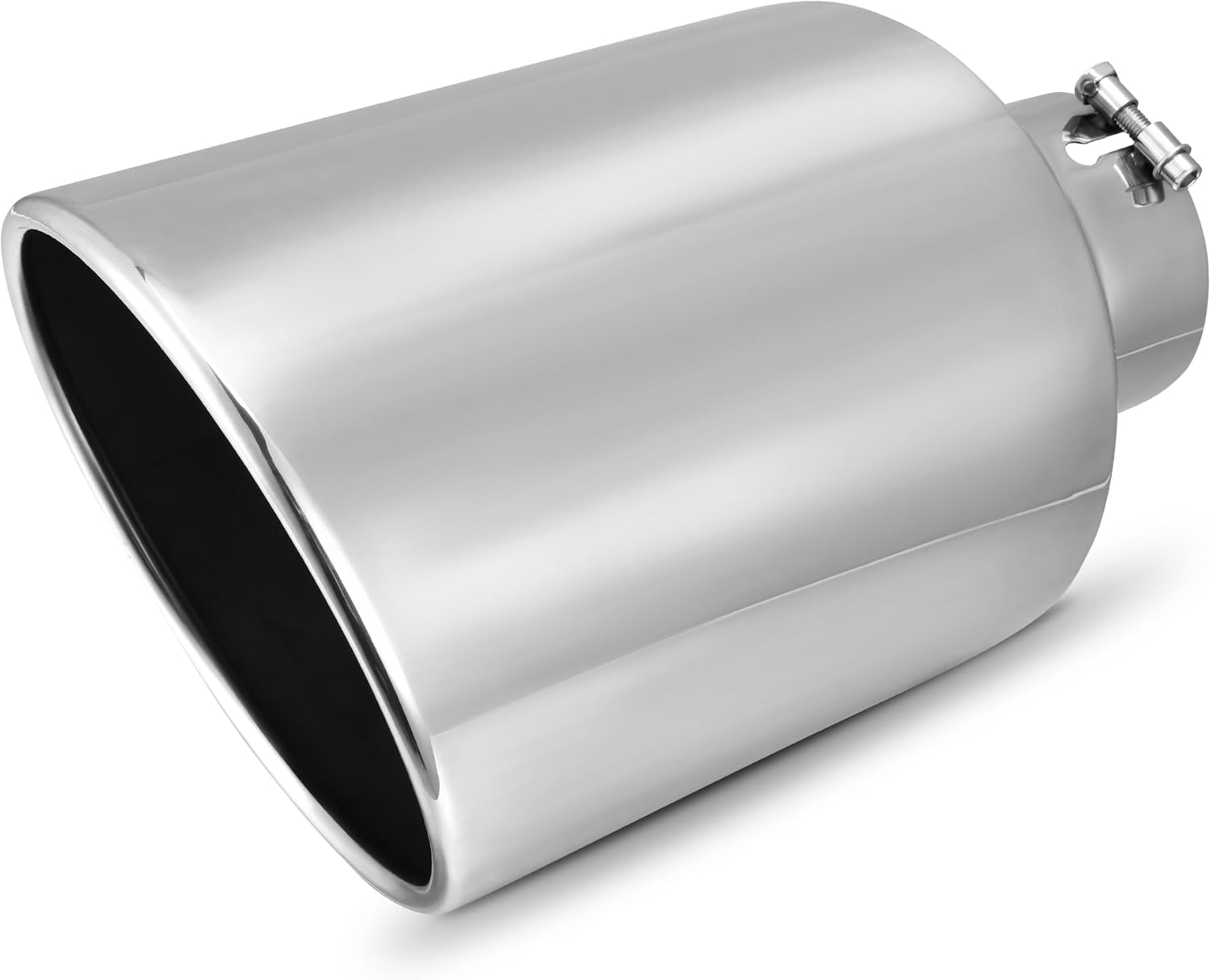 5 Inch Inlet Exhaust Tip for 5 Inch Tailpipes - Chrome Finish