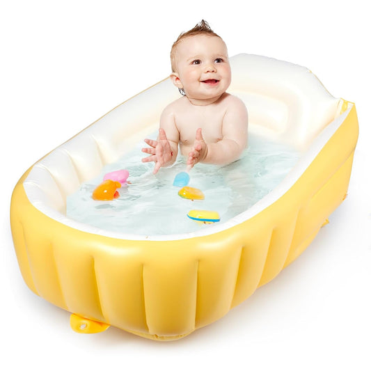 Portable MINK Inflatable Baby Bathtub | Anti-Sliding Seat