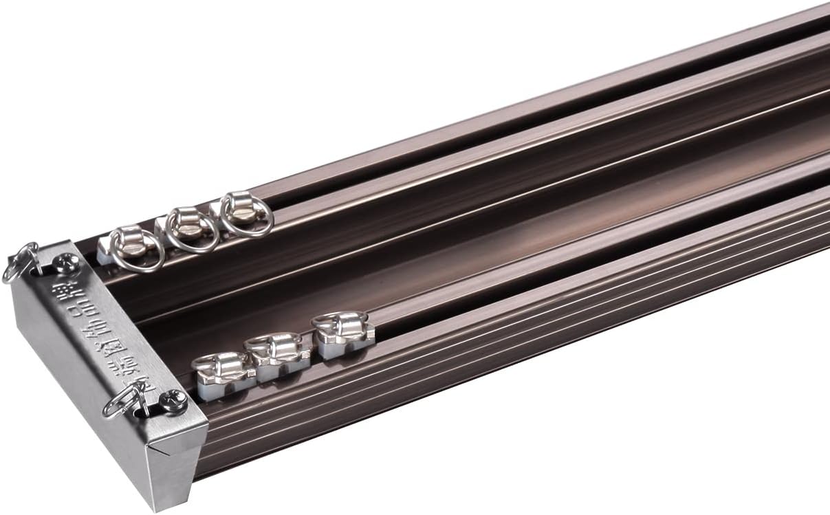 Champagne Double Track Curtain Rail - 6.6ft