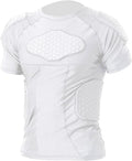 Mens Padded Compression Shirt with Rib Protectors for Sports