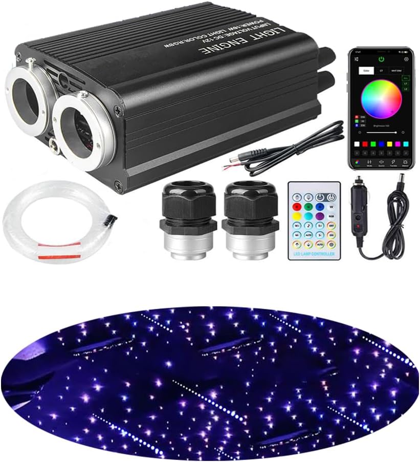 Dual Port 32W Twinkle Meteor Starlight Headliner Light Kit