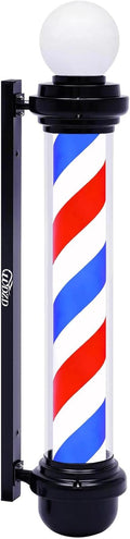 45ft Red White Blue Barber Pole Light - Classic Rotating Display