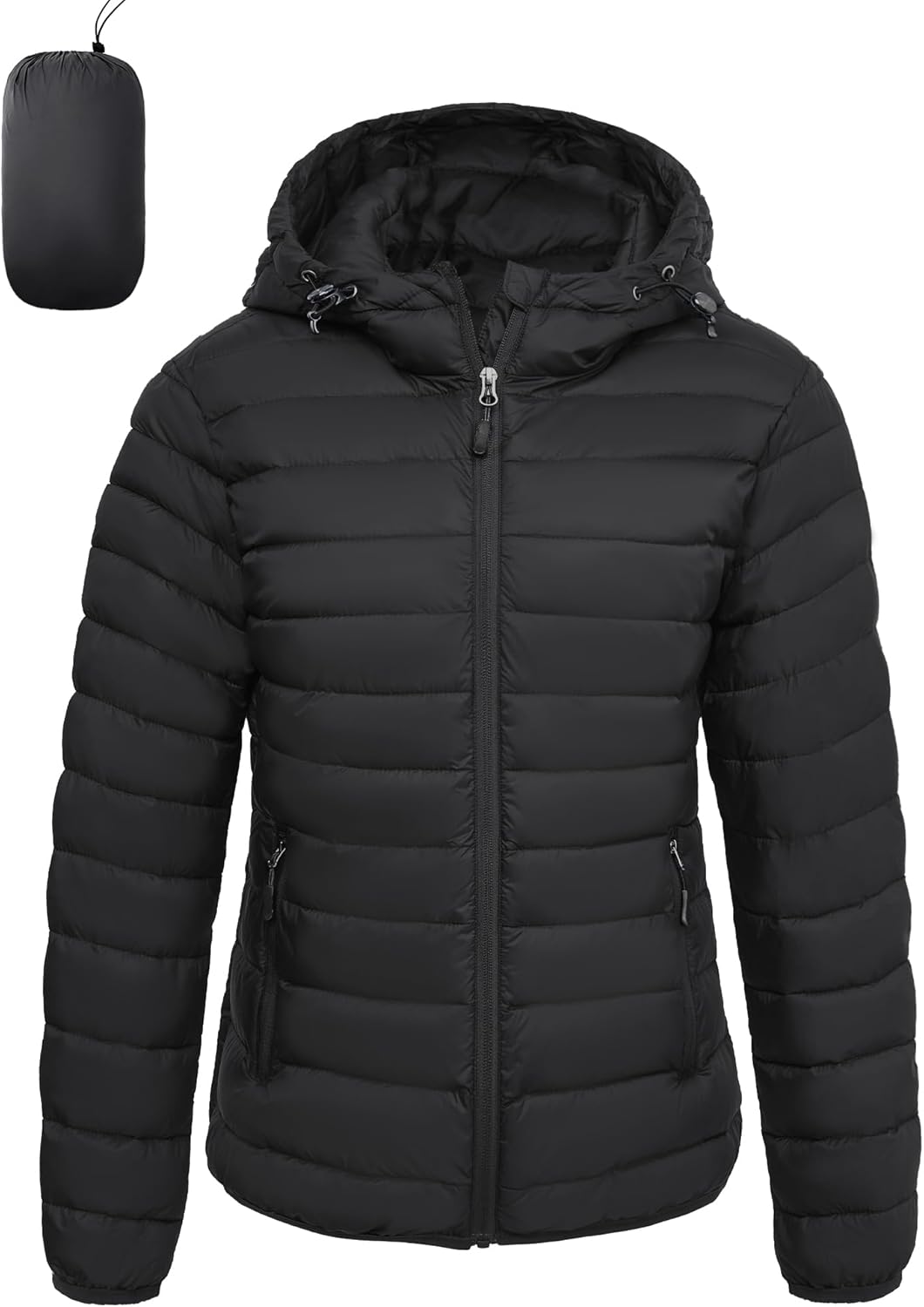 Women's Lightweight Packable Puffer Jacket for Winter Travel