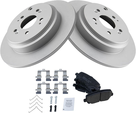 TRQ Rear Brake Pad & Rotor Kit for Acura MDX and Honda Odyssey