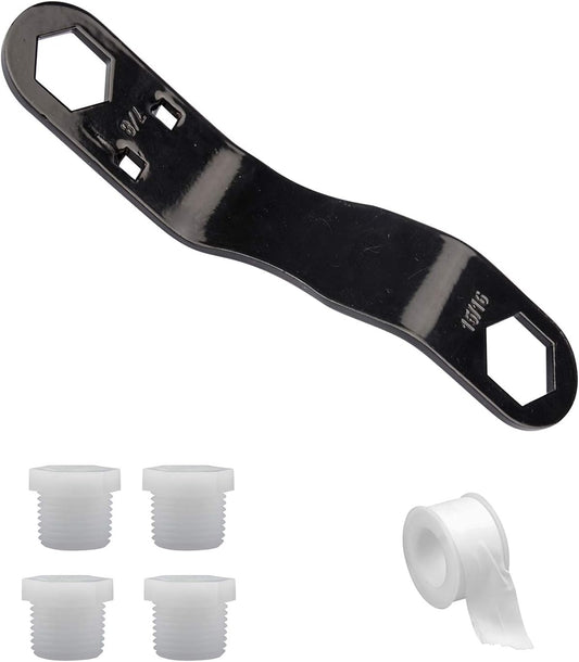 RVMATE RV Water Heater Plug Kit - Easy Drain Solution