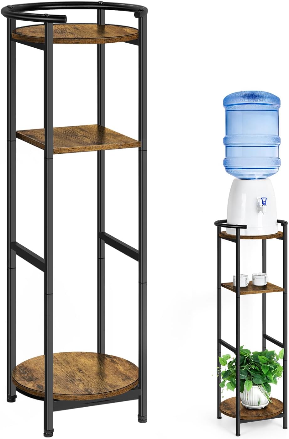 5 Gallon Water Dispenser Jug Stand with 3-Tier Storage Shelf