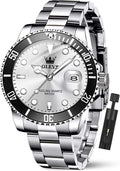 OLEVS Luxury Watches for Men Big Face Stainless Steel Business