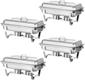 Chafing Dish Buffet Set 4 Pack 8QT Stainless Steel Food Warmer