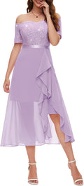 BeryLove Homecoming Sequin Midi Formal Party Dress - Elegant Fit