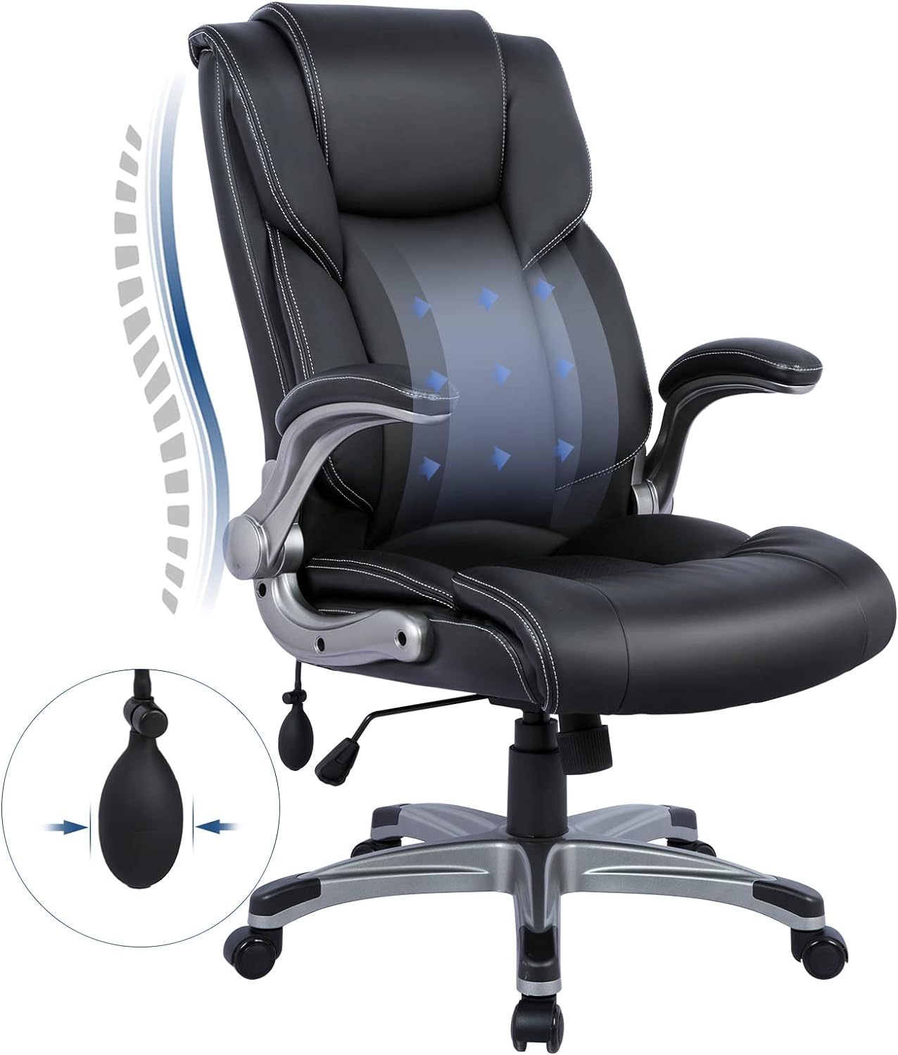 COLAMY High Back Executive Office Chair - Ultimate Comfort & Style