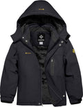Boy's Waterproof Ski Snow Jacket Hooded Fleece Lined - Warm