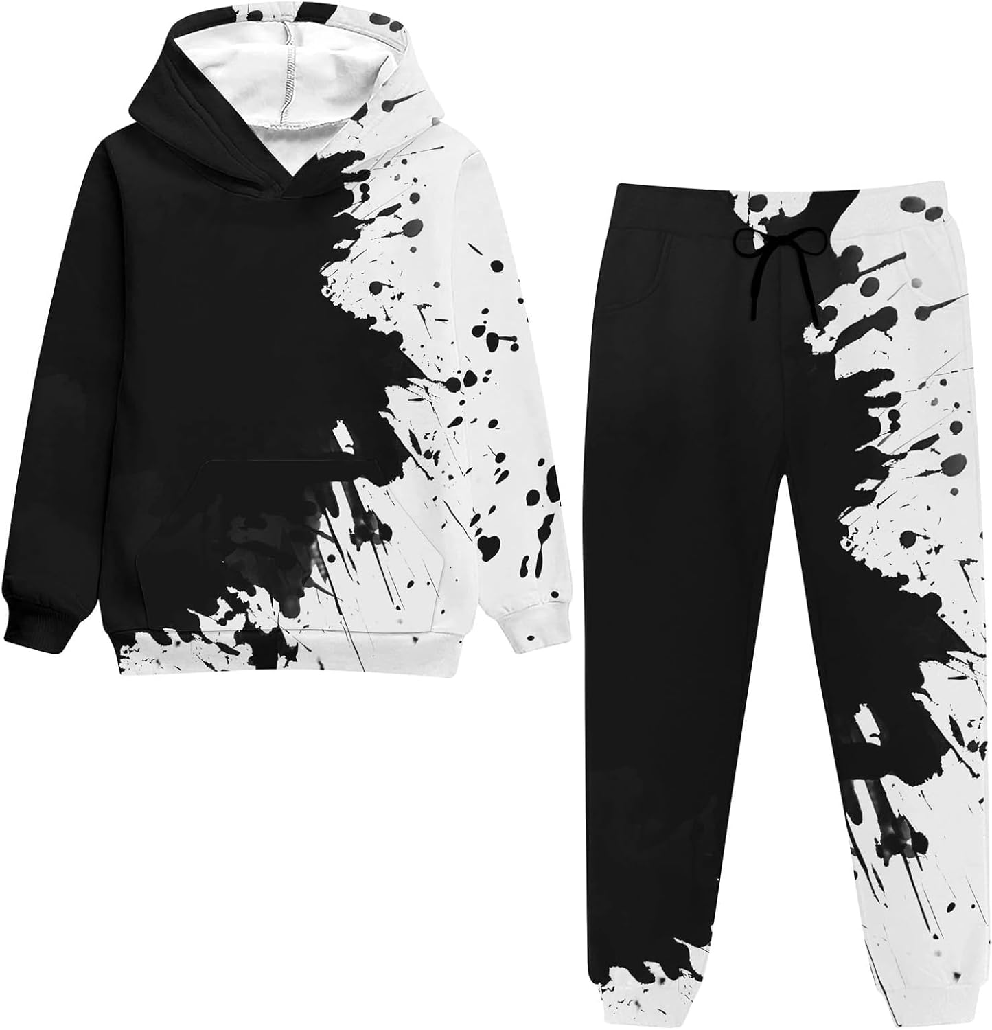 Boys Hoodie Pant Set with 3D Print for Ages 5-14 Years