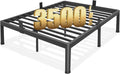 Queen Bed Frame with Round Corner Edge Legs - Heavy Duty 3500 lbs