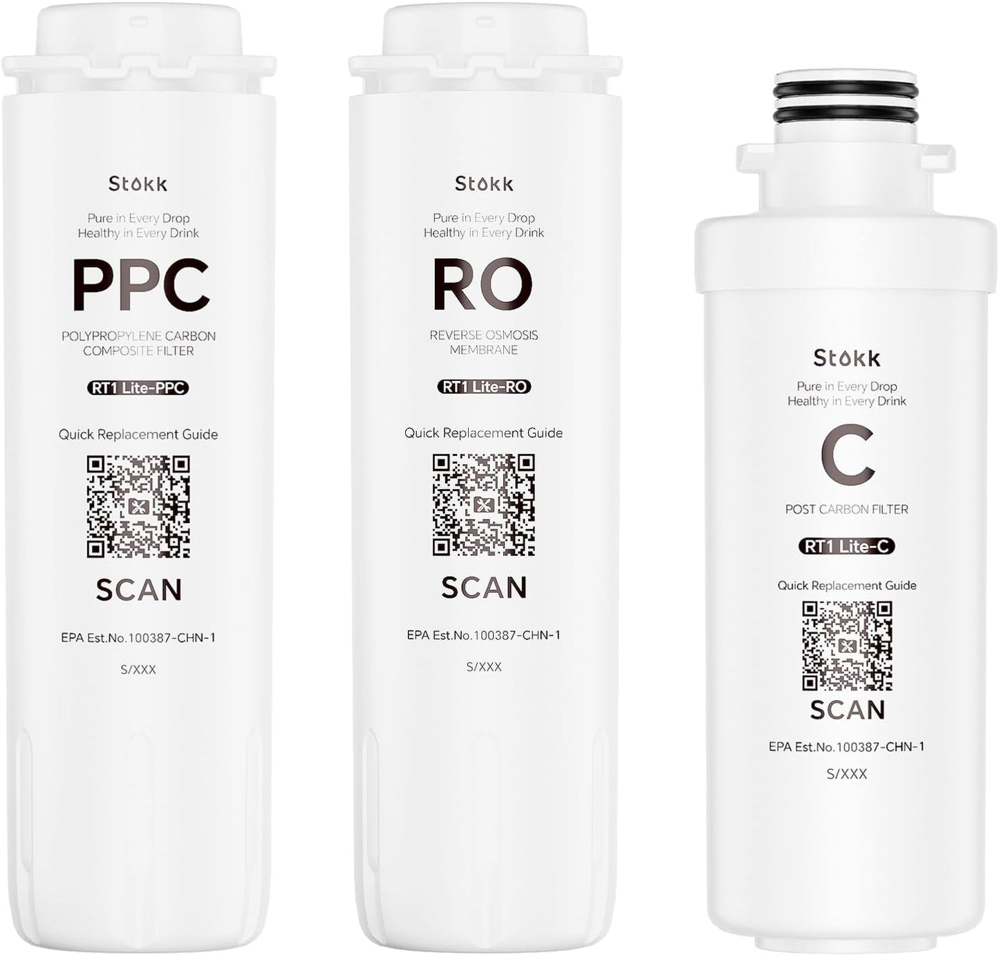 Stokk T1 Lite PPC RO C Combination Replacement Water Filter