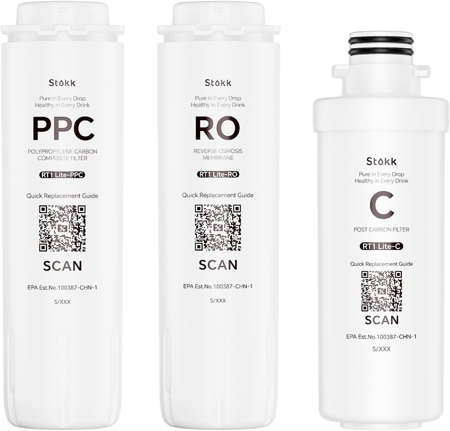 Stokk T1 Lite PPC RO C Combination Replacement Water Filter