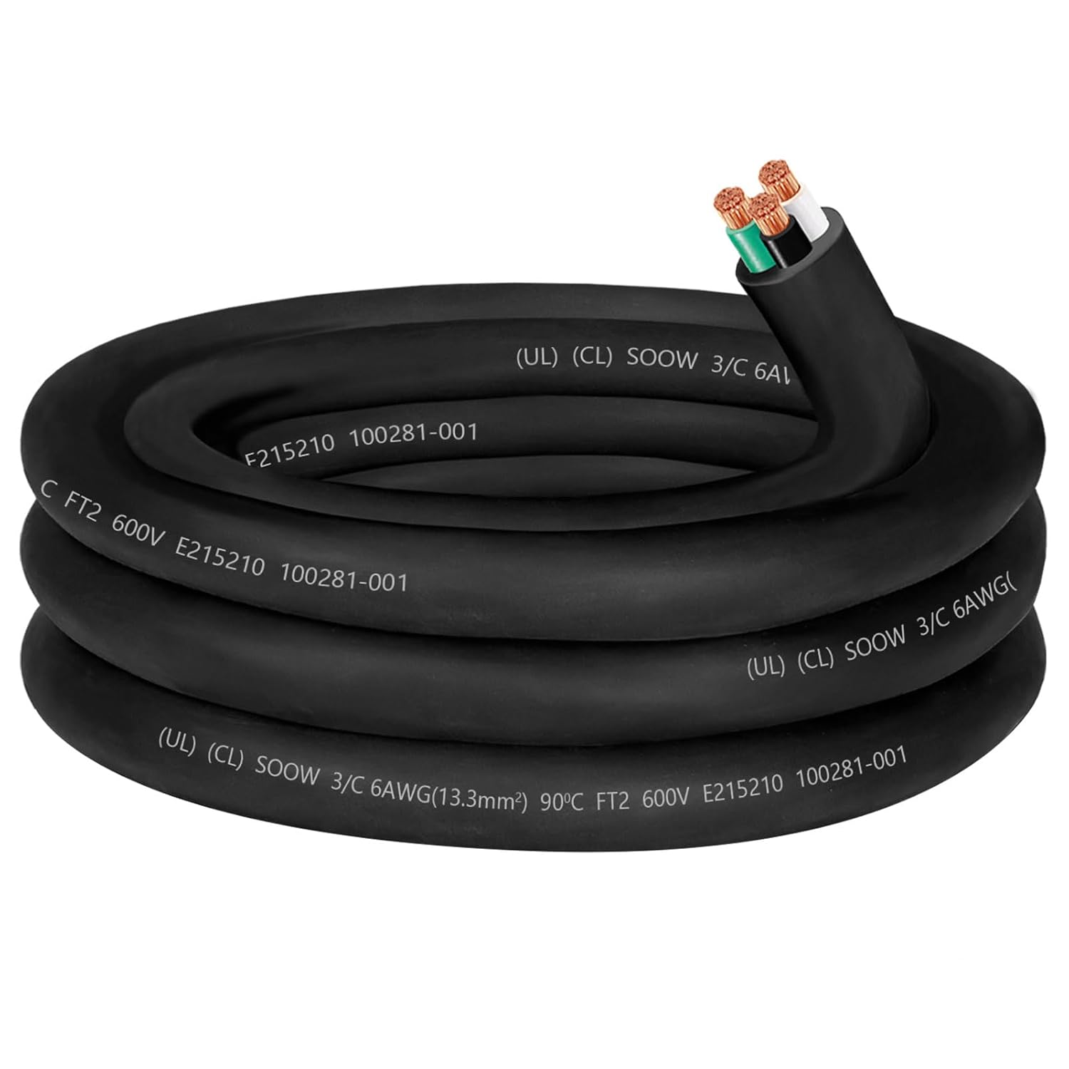 6/3 Wire 6 Gauge SOOW Portable Power Cable for Heavy Duty Use