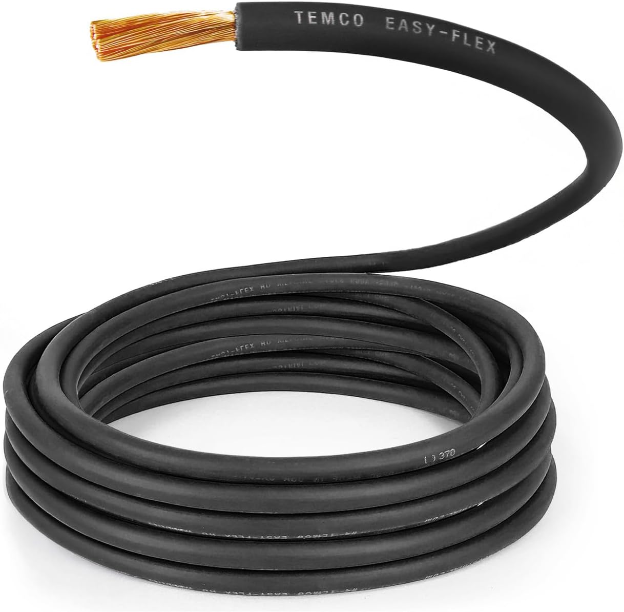 TEMCo 4 Gauge AWG 400 Ft Black Flexible Copper Welding Cable