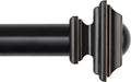 Black Curtain Rod 32 to 144 in Adjustable Heavy Duty Rod - Square